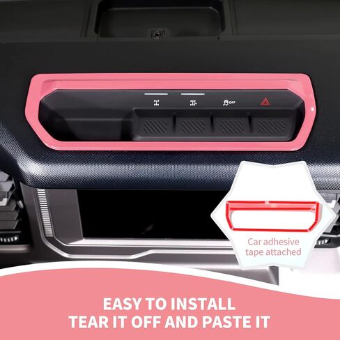 Differential Control Panel Trim Cover Compatible with 2021-2025 Ford Bronco Interior Accessories Pink in Saudi Arabia