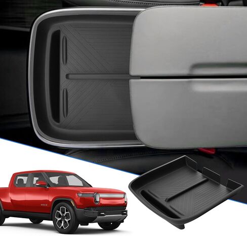 SXCY for 2024 2025 Rivian R1T/R1S Accessories 2022-2025 R1T/R1S Wireless Charging Protective Mats 2024 2025 R1T/R1S Center Console Inserts Liner Anti-Slip Anti-Dust Waterproof Mats in Kuwait