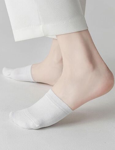 Ultra Thin Toe Cover Solid No Show Socks Womens for Mules, Non Slip Toe Socks Half Socks, Size 5-8.5, 4-Color (8 Pairs) in Saudi Arabia