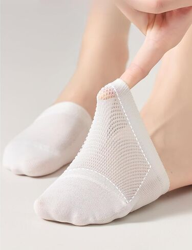 Ultra Thin Toe Cover Solid No Show Socks Womens for Mules, Non Slip Toe Socks Half Socks, Size 5-8.5, 4-Color (8 Pairs) in Saudi Arabia