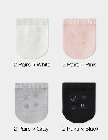 Ultra Thin Toe Cover Solid No Show Socks Womens for Mules, Non Slip Toe Socks Half Socks, Size 5-8.5, 4-Color (8 Pairs) in Saudi Arabia