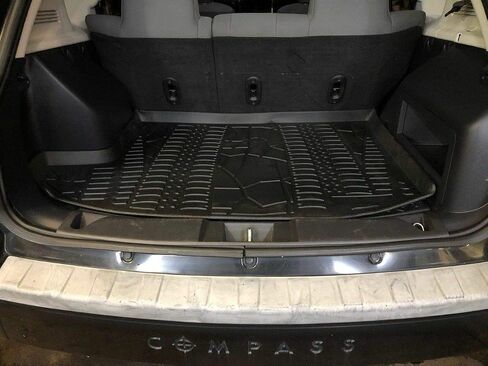 Cargo Liner - Trunk Mat for Jeep Compass 2007-2017 – Weather-Resistant Trunk Mats for Cars with Raised Lip – Non-Slip Car Trunk Mat Rubber – Easy to Install – Laser Pre-Cut Design in Saudi Arabia
