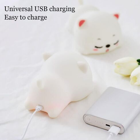 Cute Kids Night Light Night Lamp Night Lights for Kids Bedroom Toddler Baby Portable Silicone Battery Led Nightlight Nursery(Cow) in Kuwait