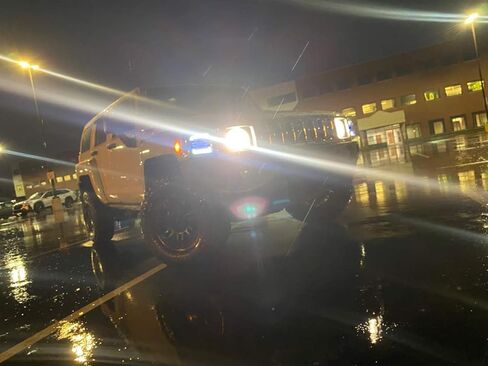 iJDMTOY Euro Black-Out Interior Clear Lens White LED Halo Driving Light/Amber Sequential Blink LED Front Turn Signal Light Assembly, Compatible with 2006-2010 Hummer H3/H3T in Saudi Arabia