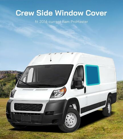 Extra-Thick Rear Door Window Covers(Pair) for Ram Promaster,2014-2025,Cold Weather Essentials,Magnetic Direct Fit,Insulated,Privacy Screened Van Accessories, AllSeasonGuard Pro in Saudi Arabia