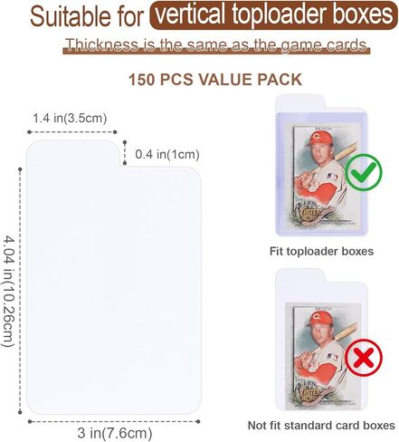 Trading Card Dividers for Magnetic Card Holders Storage Boxes, 150PCS Paper Divider Cards for Baseball/Mtg/Tcg/sports/game cards Organizer, Vertical in Kuwait