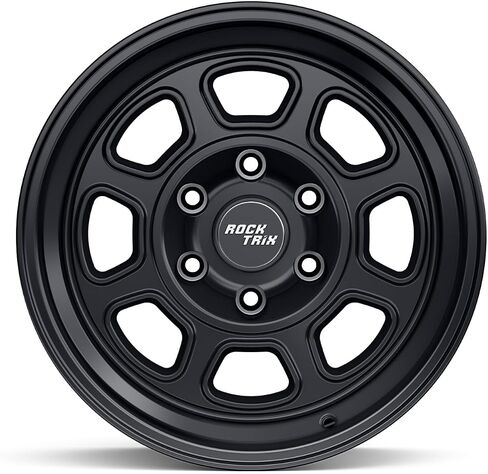 عجلة RockTrix RT119 مقاس 17 بوصة متوافقة مع 2009-2024 Ford F150، وعجلات 17x9 6x135 (إزاحة 12 مم، مساحة خلفية 4.5 بوصة) تجويف 87.1 مم، عجلات رمادية معدنية، تناسب أيضًا إطارات برونكو رابتور 2022+ in Kuwait