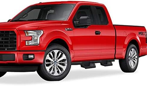 APS الفولاذ المقاوم للصدأ 6.5 بوصة Nerf Bars جيب خطوات مربعة أنبوب الروك الحرس متوافق مع Ford F150 Super Cab & 17-25 F250 15-25 in Saudi Arabia