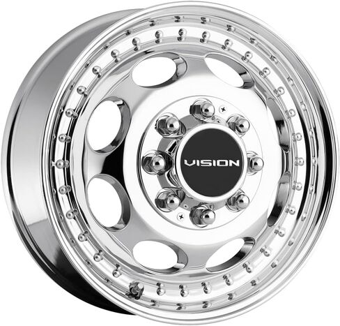 Vision 181 Hauler أمامي مزدوج 17x6.5 8x6.5 بوصة حافة عجلة كروم 17 بوصة in Saudi Arabia