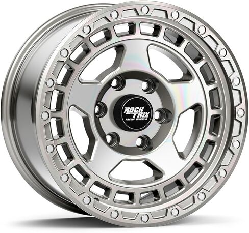 RockTrix RT115 17 inch Wheel Compatible with 2001+ Toyota Tacoma 6x5.5" (6x139.7) Bolt Pattern, 17x9 (-12mm Offset), 106.1mm Bore, Matte Black, Also fits 2002+ 4Runner, FJ Cruiser, 99-06 Tundra in Saudi Arabia
