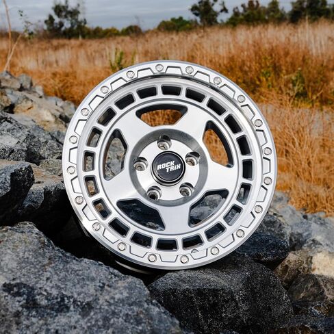 RockTrix RT115 17 inch Wheel Compatible with 2001+ Toyota Tacoma 6x5.5" (6x139.7) Bolt Pattern, 17x9 (-12mm Offset), 106.1mm Bore, Matte Black, Also fits 2002+ 4Runner, FJ Cruiser, 99-06 Tundra in Saudi Arabia