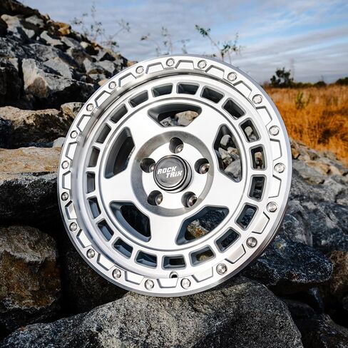 RockTrix RT115 17 inch Wheel Compatible with 2001+ Toyota Tacoma 6x5.5" (6x139.7) Bolt Pattern, 17x9 (-12mm Offset), 106.1mm Bore, Matte Black, Also fits 2002+ 4Runner, FJ Cruiser, 99-06 Tundra in Saudi Arabia