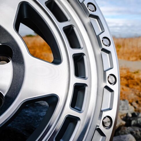 RockTrix RT115 17 inch Wheel Compatible with 2001+ Toyota Tacoma 6x5.5" (6x139.7) Bolt Pattern, 17x9 (-12mm Offset), 106.1mm Bore, Matte Black, Also fits 2002+ 4Runner, FJ Cruiser, 99-06 Tundra in Saudi Arabia