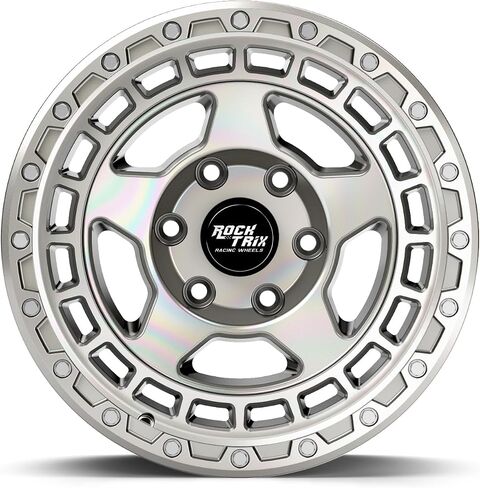 RockTrix RT115 17 inch Wheel Compatible with 2001+ Toyota Tacoma 6x5.5" (6x139.7) Bolt Pattern, 17x9 (-12mm Offset), 106.1mm Bore, Matte Black, Also fits 2002+ 4Runner, FJ Cruiser, 99-06 Tundra in Saudi Arabia