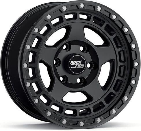 RockTrix RT115 17 inch Wheel Compatible with 2001+ Toyota Tacoma 6x5.5" (6x139.7) Bolt Pattern, 17x9 (-12mm Offset), 106.1mm Bore, Matte Black, Also fits 2002+ 4Runner, FJ Cruiser, 99-06 Tundra in Saudi Arabia
