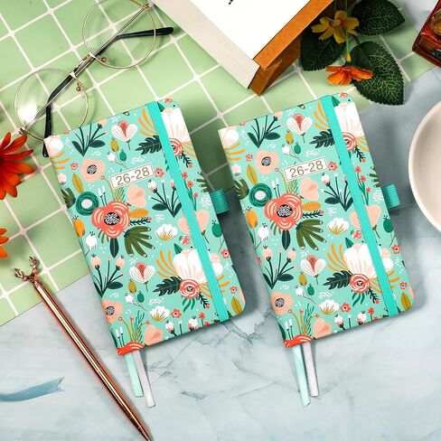 2025-2027 Pocket Planner - 3 Year Monthly Planner 2025-2027, Jan. 2025 to Dec. 2027, Pocket Calendar for Purse with Pen Holder, Bookmarks, 6.3" x 3.7" in Saudi Arabia
