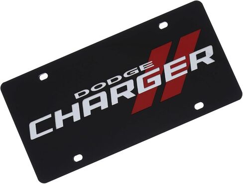 Eurosport Daytona Laser Tag License Plate for Dodge Charger (Black) in Saudi Arabia