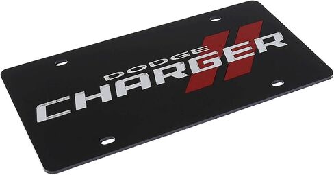 Eurosport Daytona Laser Tag License Plate for Dodge Charger (Black) in Saudi Arabia