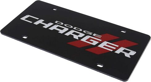 Eurosport Daytona Laser Tag License Plate for Dodge Charger (Black) in Saudi Arabia