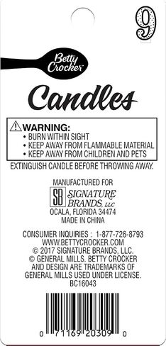 BETTY CROCKER Candle Numeral #9 1 EA in Saudi Arabia