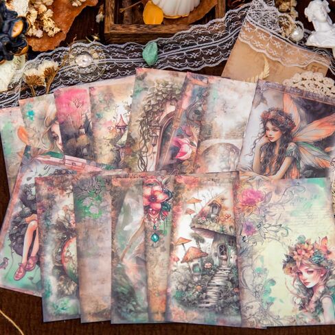 60 Sheets Fantasy Lunar Celestial Scrapbook Paper, Vintage Self-adhesive Moon Spaces Planets Scrapbook Decorative Paper for Journaling, Junk Journal, Art Supplies Multicolor in Saudi Arabia