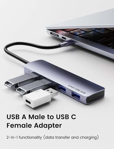 محول USB ذكر إلى USB C 10 حزم، نقل شحن سريع للغاية من USB إلى USB C ووظيفة OTG، محول USB-A إلى USB-C متوافق مع iPhone15 Plus Pro Max/iPad Pro Air 4 Mini 6 أجهزة USB تقريبًا in Kuwait