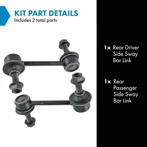 TRQ Rear Sway Bar Stabilizer Link Set Compatible with 2010-2015 Chevrolet Camaro 2011-2017 Caprice 2007-2010 Ford Edge Lincoln MKX 2007-2015 Mazda CX-9 2008-2009 Pontiac G8 1999-2005 Porsche 911 in Saudi Arabia