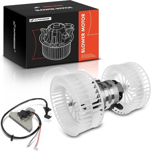 محرك منفاخ ومقاوم لسخان HVAC A-Premium متوافق مع مركبات مرسيدس بنز - 300CE 300D 300E 300TD 300TE 400E 500E E300 E320 E420 E500 - الجانب الأمامي in Saudi Arabia