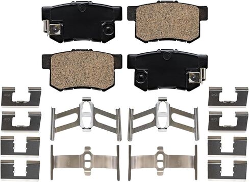 Detroit Axle - Rear Brake Kit for 98-02 Honda Accord, 04-05 Civic Si, 02-06 RSX, 97-01 Integra Drilled & Slotted Brake Rotors and Ceramic Brakes Pads Replacement in Saudi Arabia