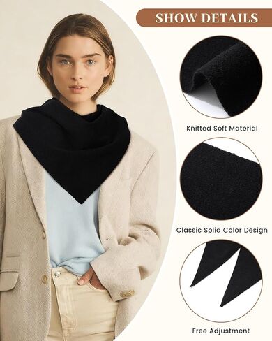 Knit Triangle Scarf for Women Y2k Head Scarf Warm Crochet Hair Bandana Winter Triangle Shawl in Saudi Arabia