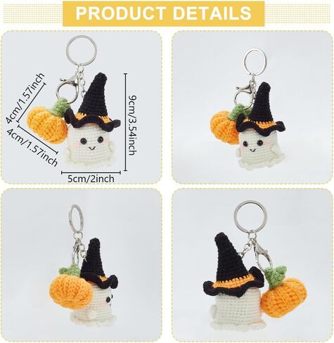 ORIGACH 8 Pcs DIY Chick with Hat Crochet Kit for Beginner Adults, Complete Crochet Chicken Set with Step by Step Video Tutorial, Instruction, Yarn, Hook, Accessories in Saudi Arabia