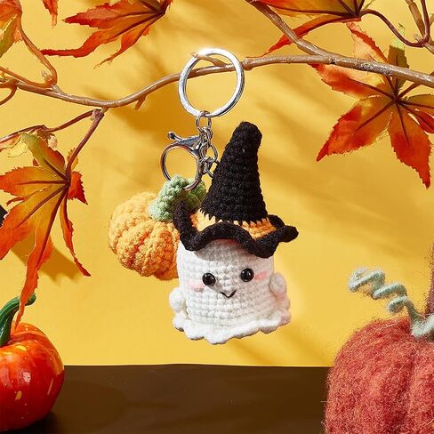 ORIGACH 8 Pcs DIY Chick with Hat Crochet Kit for Beginner Adults, Complete Crochet Chicken Set with Step by Step Video Tutorial, Instruction, Yarn, Hook, Accessories in Saudi Arabia
