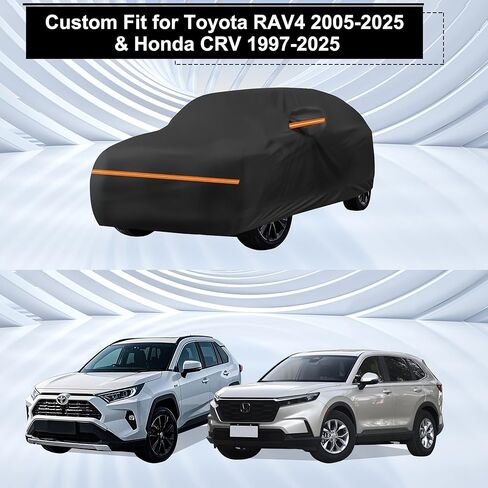 Amooca Car Covers Waterproof Sun-Proof All Weather for Automobiles Snow Cover 420D with Door Zipper Cotton Lining Universal Fit for Compact Pickup Truck Length 16.4-18ft in Kuwait