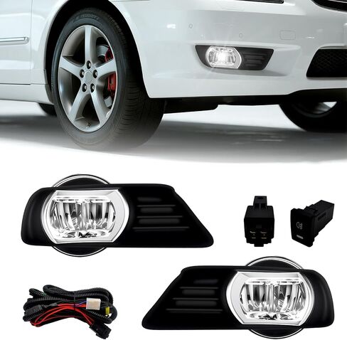 مصابيح ضباب LED متوافقة مع Toyota Camry 2007 2008 2009، زوج واحد من مصابيح الضباب للقيادة مع مفتاح ومجموعة أسلاك (عدسة شفافة) in Kuwait