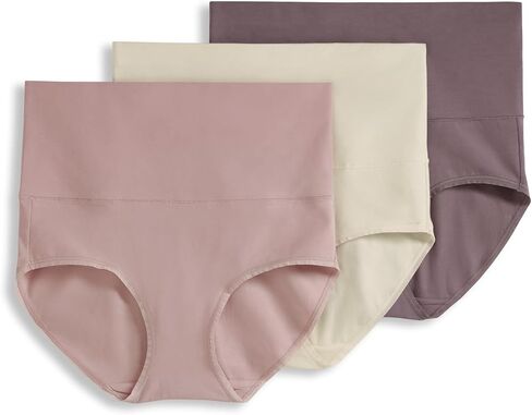 Jockey Women's Shapewear Skimmies Cotton Stretch 360° Tummy Smoothing Brief - 3 Pack in Saudi Arabia