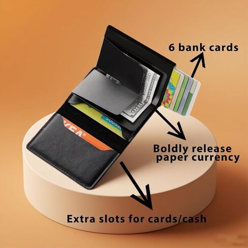 Credit Card Holder Wallet, RFID Blocking Business Card Holder(Sliver,9.7x6.5x1.8cm) in Saudi Arabia