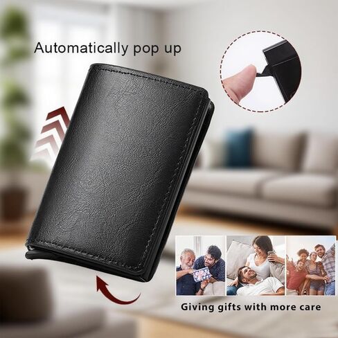 Credit Card Holder Wallet, RFID Blocking Business Card Holder(Sliver,9.7x6.5x1.8cm) in Saudi Arabia