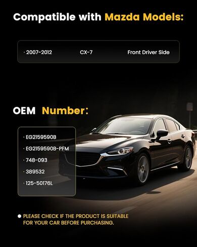 منظم نافذة الطاقة مع محرك، جانب السائق الأمامي متوافق مع Mazda CX-7 2007 2008 2009 2010 2011 2012 Sport Utility، استبدال # EG2159590B، 748-093 in Kuwait