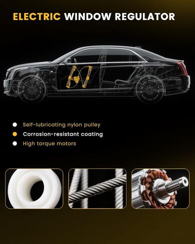 منظم نافذة الطاقة مع محرك، جانب السائق الأمامي متوافق مع Mazda CX-7 2007 2008 2009 2010 2011 2012 Sport Utility، استبدال # EG2159590B، 748-093 in Kuwait