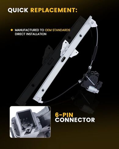 منظم نافذة الطاقة مع محرك، جانب السائق الأمامي متوافق مع Mazda CX-7 2007 2008 2009 2010 2011 2012 Sport Utility، استبدال # EG2159590B، 748-093 in Kuwait