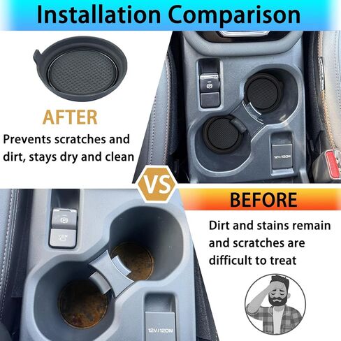 Center Console Liner Fits Subaru Forester Accessories 2025, Cup Holder Mat, Charging Anti-Slip pad, Silicone Protective Interior, Dust-Free Trim, Custom Rubber Decoration Insert (3pcs, Blue) in Kuwait