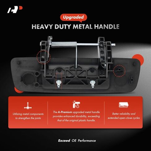 مقبض مزلاج معدني مطور من A-Premium مع فتحة مفتاح متوافقة مع Ram 1500 2500 3500 2011-2012 & Dodge Ram 1500 2009-2010، Ram 2500 3500 2010، أسود معبى in Saudi Arabia