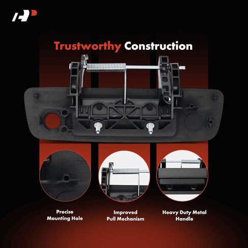 مقبض مزلاج معدني مطور من A-Premium مع فتحة مفتاح متوافقة مع Ram 1500 2500 3500 2011-2012 & Dodge Ram 1500 2009-2010، Ram 2500 3500 2010، أسود معبى in Saudi Arabia