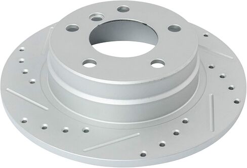 TRQ Rear Performance Brake Rotor Drilled Slotted Pair Set for 1993-1998 318i / 1993-1997 318iS / 1998-1999 323i / 1998-1999 323iS / 1992-1995 325i / 1992-1995 325is / 1996-1998 328i / 1996-1999 328iS in Saudi Arabia