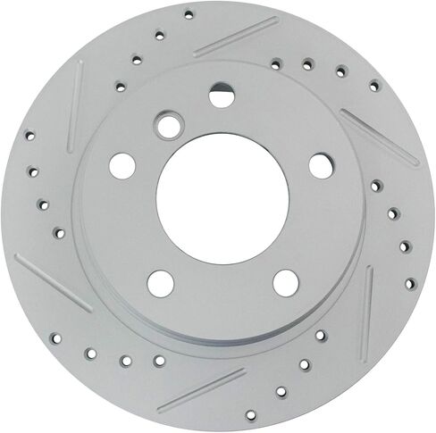 TRQ Rear Performance Brake Rotor Drilled Slotted Pair Set for 1993-1998 318i / 1993-1997 318iS / 1998-1999 323i / 1998-1999 323iS / 1992-1995 325i / 1992-1995 325is / 1996-1998 328i / 1996-1999 328iS in Saudi Arabia