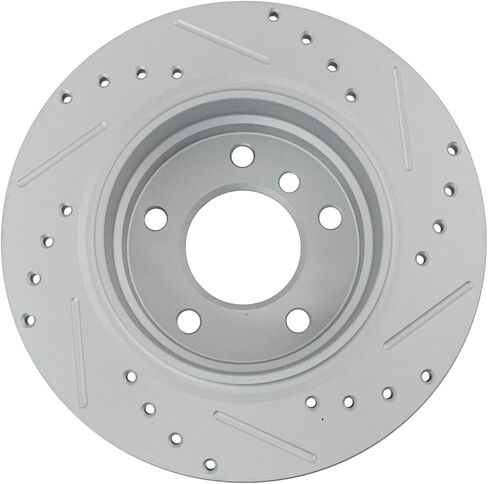 TRQ Rear Performance Brake Rotor Drilled Slotted Pair Set for 1993-1998 318i / 1993-1997 318iS / 1998-1999 323i / 1998-1999 323iS / 1992-1995 325i / 1992-1995 325is / 1996-1998 328i / 1996-1999 328iS in Saudi Arabia