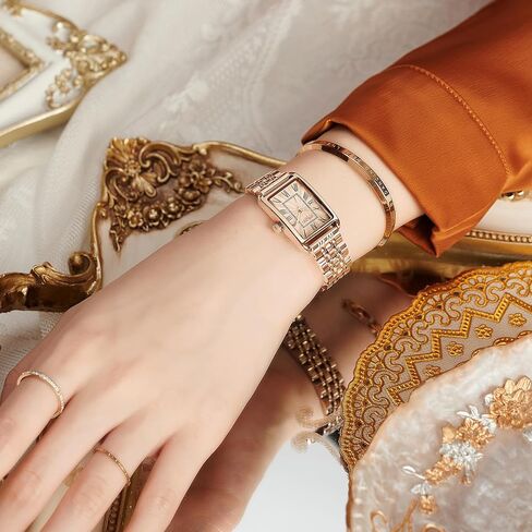 ساعة فالينس للنساء، ساعة عصرية للسيدات، ساعات بسوار معدني صغير ذهبي وفضي للنساء، مينا روماني مقاوم للماء، تصميم أنيق in Saudi Arabia
