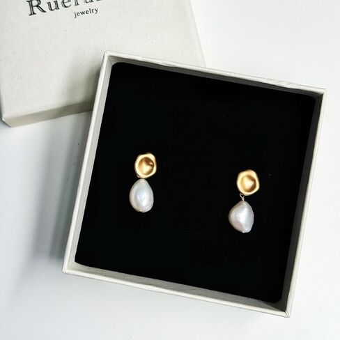 Freshwater Pearl Earrings for Women Baroque,Retro,Trendy Eardrop,Jewelry Gift in Saudi Arabia