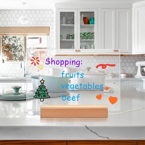 لوحة ملاحظات LED على شكل سحابة مع ألوان، لوحة رسم DIY للأطفال، لوحة رسائل أكريليك متوهجة، لوحة بيضاء مذكرة مع حامل، لوحة إعلانات لوحة مسح جافة مضيئة للحفلات، المتجر، المنزل in Kuwait