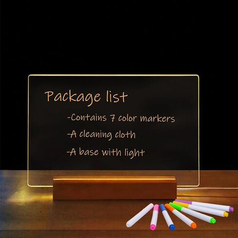 لوحة ملاحظات LED على شكل سحابة مع ألوان، لوحة رسم DIY للأطفال، لوحة رسائل أكريليك متوهجة، لوحة بيضاء مذكرة مع حامل، لوحة إعلانات لوحة مسح جافة مضيئة للحفلات، المتجر، المنزل in Kuwait